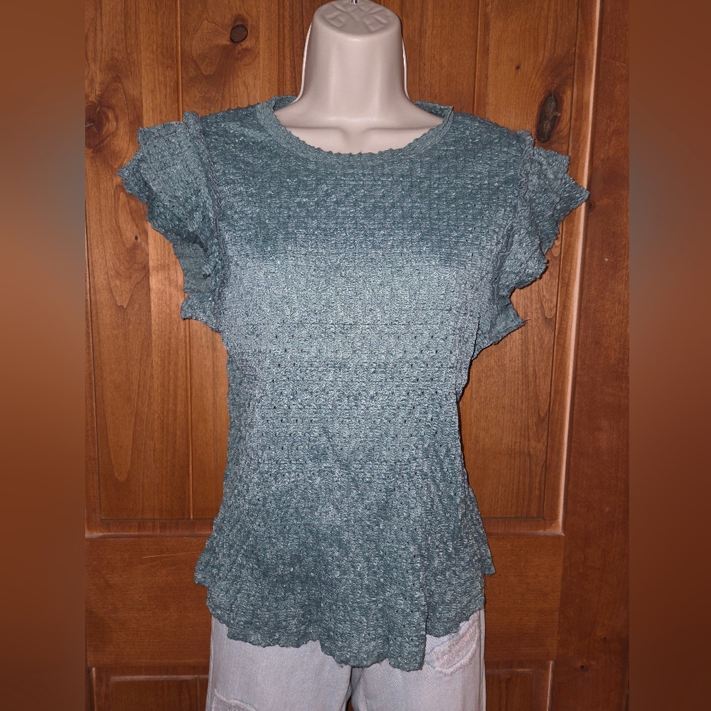DR2 Textured Sage Green Women's Blouse